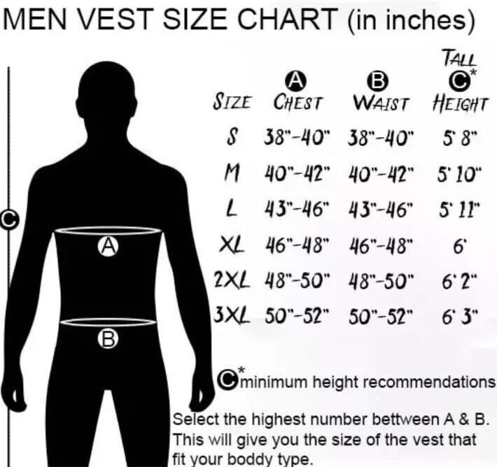 Mens Black Genuine Leather Motorcycle Vest/Slim Fit Sleeveless Jacket/Biker Vest - Image 3