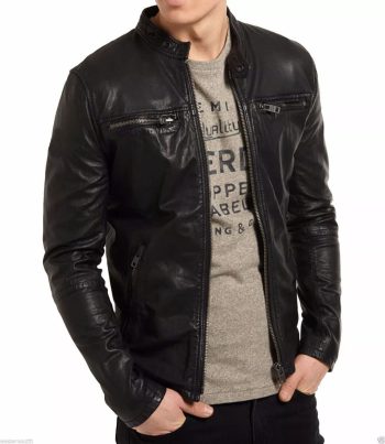 Twin-Snap Collar Moto Jacket with High Chest Pockets | PWVests