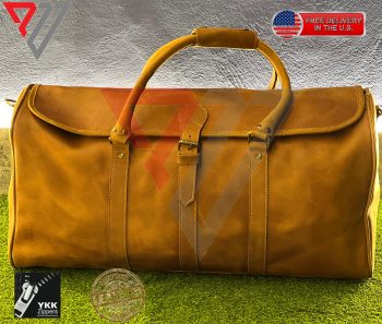Full-Grain Leather Weekender Duffel Bag — Personalized | PWVests