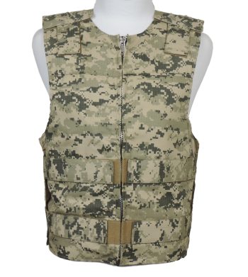 Digital Camo Leather Club Vest for Motorcycle Riding Clubs | PWVests