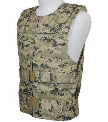 Digital Camo Textile Motorcycle Vest &mdash; Side View | PWVests